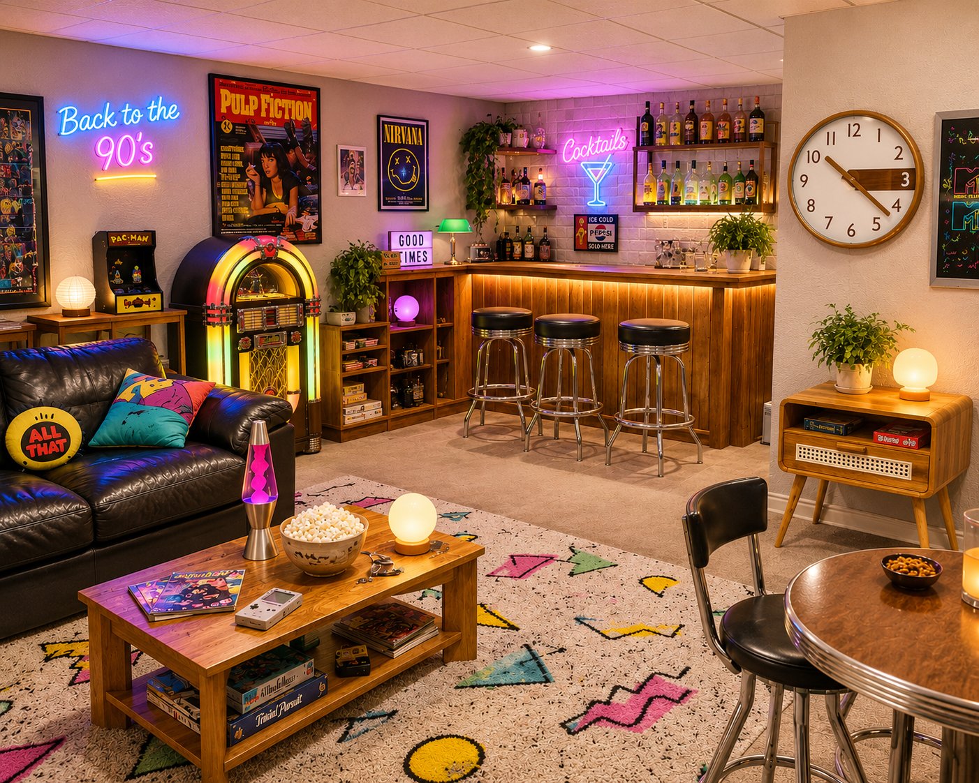 Decoración de los 90 bar