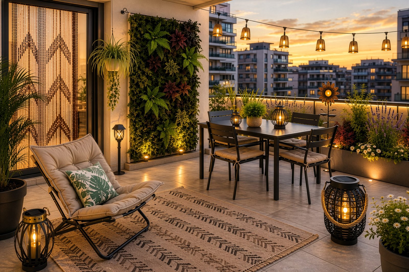 Terraza urbana luz